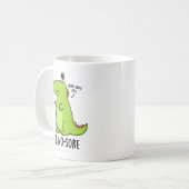 Dino-sore Funny Irritated Dinosaur Pun Kaffeetasse (Vorderseite Links)