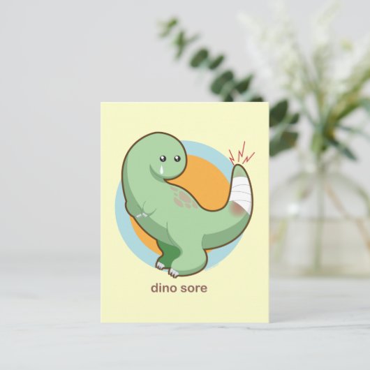 Dino Sore Postkarte (Stehend Vorderseite)