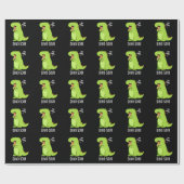 Dino-sour Funny Dinosaur Pun Dark BG Geschenkpapier (Flach)