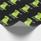 Dino-sour Funny Dinosaur Pun Dark BG Geschenkpapier (Ecke)