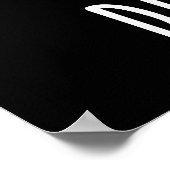 Dino-sour Funny Dinosaur Pun Dark BG Poster (Ecke)