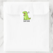 Dino-sour Funny Dinosaur Pun Runder Aufkleber (Tasche)