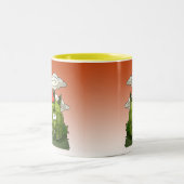 Dino-Spaß-Tasse Zweifarbige Tasse (Mittel)