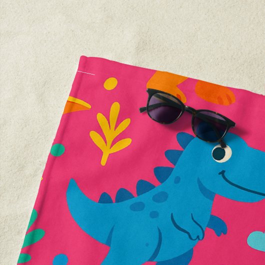 Dino Splash Beach Handtuch (Beispiel)