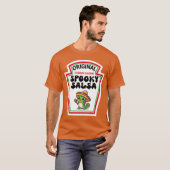 Dino Spooky Salsa Sauce Parody Ketchup Mustard T-Shirt (Vorne ganz)
