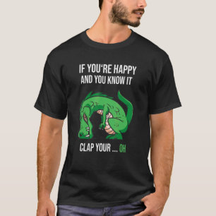 Dino Sprichwort knackt den Handschlag T-Shirt