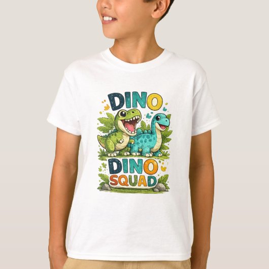Dino Squad Freunde T-Shirt (Vorderseite)