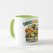 Dino Squad Süße Dinosaurier Kaffeetasse (Vorderseite Links)