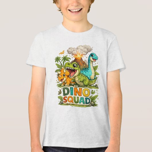 Dino Squad Vulkan Tri-Blend Shirt (Vorderseite)