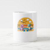 Dino-Strandleben Jumbo-Tasse (Vorderseite)