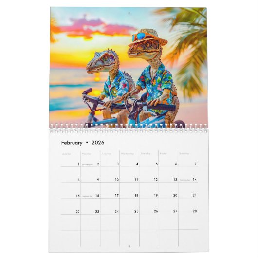 Dino Summer Break – Prehistoric Fun in the Sun Kalender (Feb 2026)