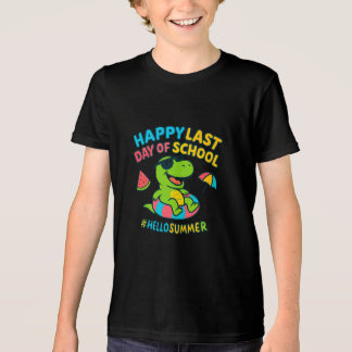 Dino Summer Break Vibes - Letzter Schultag Tri-Blend Shirt