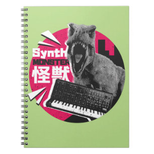 Dino Synth Musiker  Notizblock