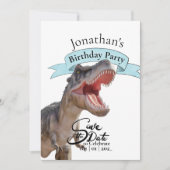 Dino T Rex, Happy Birthday Boy Einladung (Vorderseite)