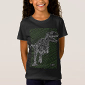 Dino: T-Rex-Illustrationslinien T-Shirt (Vorderseite)