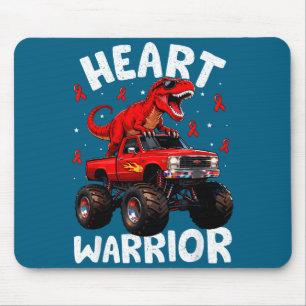 Dino T-Rex Jungen Kleinkind Herz Krieger Herzkrank Mousepad