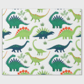 dino-t-rex-Muster Geschenkpapier (Flach)
