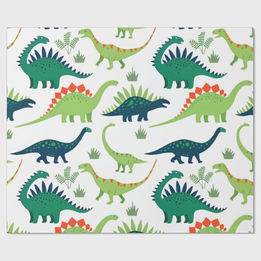 dino-t-rex-Muster Geschenkpapier (Flach)