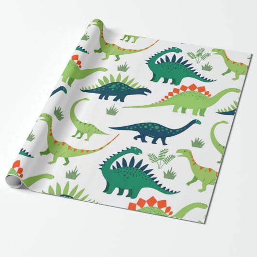 dino-t-rex-Muster Geschenkpapier (Ungerollt)