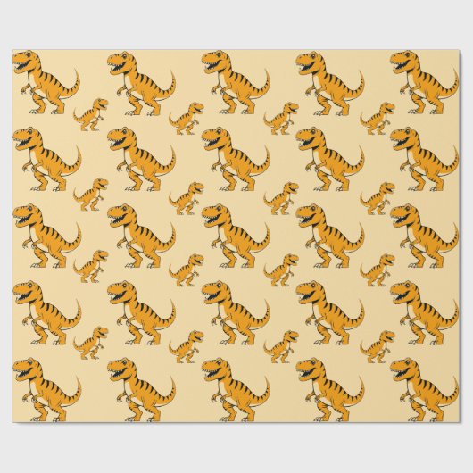 dino-t-rex-Muster Geschenkpapier (Flach)