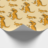 dino-t-rex-Muster Geschenkpapier (Ecke)