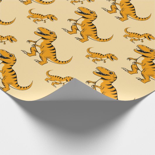 dino-t-rex-Muster Geschenkpapier (Ecke)