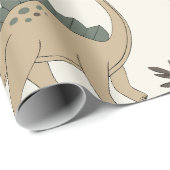 dino t-rex-Musterverpackungspapier Geschenkpapier (Rolleneckpunkt)
