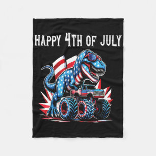 Dino T-rex Shirt für Jungen 4. Juli Shirt Americ Fleecedecke