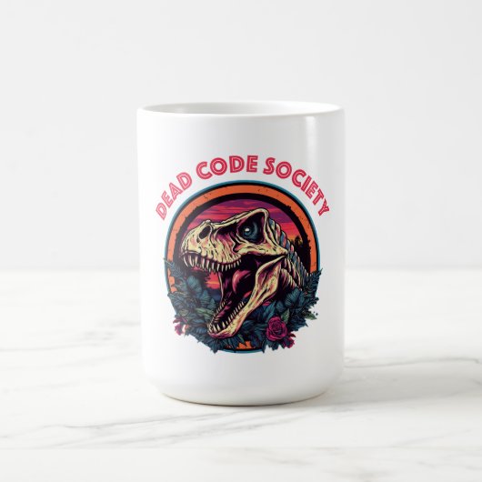 Dino-Tasse - Gesellschaft für den toten Code Kaffeetasse (Mittel)