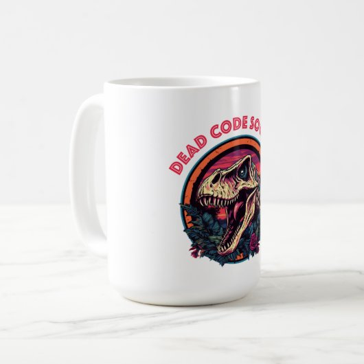 Dino-Tasse - Gesellschaft für den toten Code Kaffeetasse (Vorderseite Links)