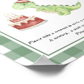 Dino Time Kapsel 1. Geburtstag geschlechtsneutral Poster (Ecke)