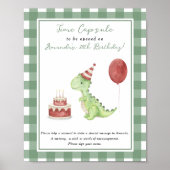 Dino Time Kapsel 1. Geburtstag geschlechtsneutral Poster (Vorne)