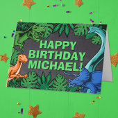 Dino Trex Jurassic Boy Dinosaur Birthday Karte