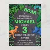 Dino Trex Jurassic Boy Dinosaur Birthday Postkarte (Vorderseite)
