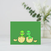 Dino Twins Postkarte (Stehend Vorderseite)