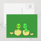 Dino Twins Postkarte (Vorne/Hinten)