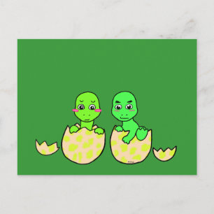 Dino Twins Postkarte