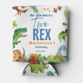 Dino Two rex 2nd boy Dinosaur birthday party Dosenkühler (Vorderseite)