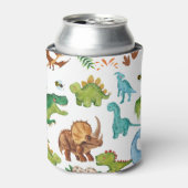 Dino Two rex 2nd boy Dinosaur birthday party Dosenkühler (Kanne Vorderseite)