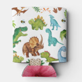 Dino Two rex 2nd boy Dinosaur birthday party Dosenkühler (Rückseite)