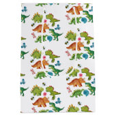 Dino Two rex 2nd boy Dinosaur birthday party Mittlere Geschenktüte (Rückseite)