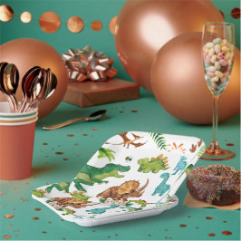 Dino Two rex 2nd boy Dinosaur birthday party Pappteller