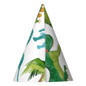 Dino Two rex 2nd boy Dinosaur birthday party Partyhütchen (Rückseite)