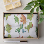 Dino Two rex 2nd boy Dinosaur birthday party Seidenpapier (Geschenk)
