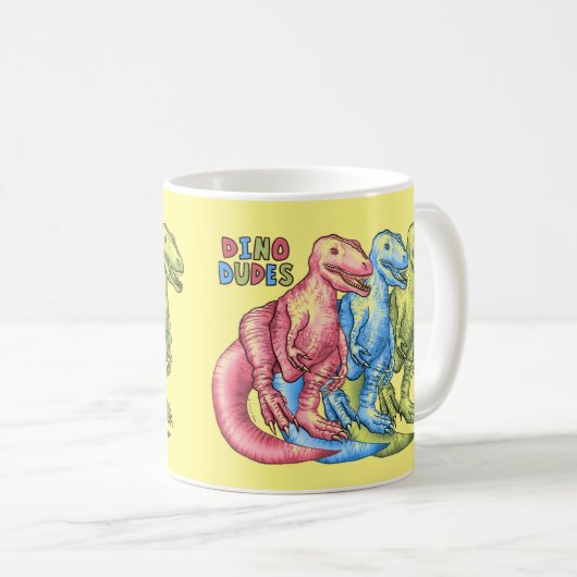 Dino Typs Dinosaurs Tasse (VorderseiteRechts)