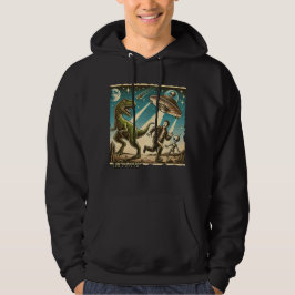 Dino UFO Selfie: Vintage Panik (Men Hoodie) Hoodie