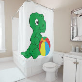 Dino und Ball Duschvorhang (Beispiel)