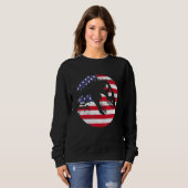 Dino USA Flag Patriotic Dinosaur Rex 4th Of July Sweatshirt (Vorne ganz)