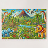 "Dino Valley Adventure" - Jigsaw Puzzle (Horizontal)
