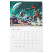 Dino vs. Droid – Galactic Battles in Retro Sci-Fi Kalender (Mär 2026)